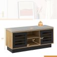 Shoe Bench with 6 Storage Compartments and 3 Adjustable Shelves-Natural Fashion