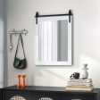 30 x 22 Inch Wall Mount Mirror with Wood Frame-White For Cheap