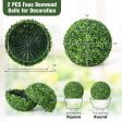 2 Pieces 19 Inch Artificial Topiary Balls Faux Boxwood Ball Plants Online