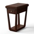 2-Tier Rubber Wood Classic End Table with Drawer and Shelf Online now