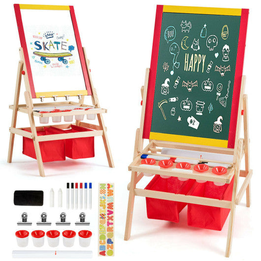 Flip-Over Double-Sided Kids Art Easel Supply