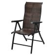 Patio Rattan Folding Chair with Armrest Online Hot Sale