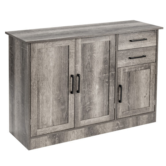 Buffet Storage Cabinet  Kitchen Sideboard with 2 Drawers-Gray For Sale