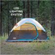 Coleman OneSource Rechargeable 4-Person Camping Dome Tent w Airflow System  LED Lighting [2000035457] Hot on Sale