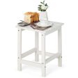 14 Inch Square Weather-Resistant Adirondack Side Table-White Online now