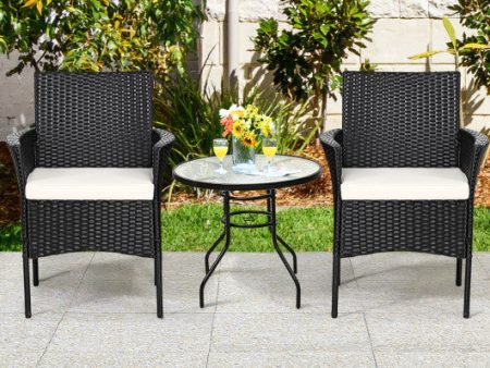 2 Pieces Patio Wicker Chairs with Cozy Seat Cushions on Sale