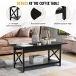 2-Tier Industrial Rectangular Coffee Table with Storage Shelf-Black Online Hot Sale