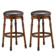 Set of 2 29-Inch Swivel Leather Padded Dining Bar Stools Cheap