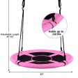 40 Inch Flying Saucer Tree Swing Indoor Outdoor Play Set-Pink Online Sale