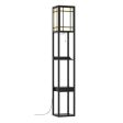 Modern Floor Lamp with Shelves and Drawer For Sale