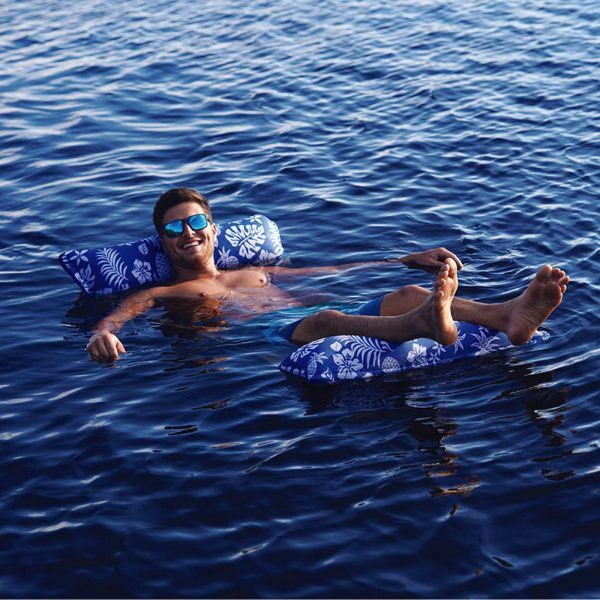 Aqua Leisure 4-In-1 Monterey Hammock Supreme XL 53  x 31.5  - Hibiscus Pineapple Royal Blue [APL18904S2] Hot on Sale