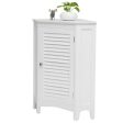 Corner Storage Cabinet Free Standing Bathroom Cabinet with Shutter Door Discount