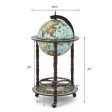 17 Inch Globe Wine Bar Stand 16th Century Italian Map Liquor Bottle Shelf Cart Hot on Sale