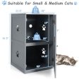 2-tier Litter Hidden Cat House With Anti-toppling Device-Gray Hot on Sale