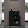 2-Door Freestanding Bathroom Cabinet with Drawer and Adjustable Shelf-Black Online now