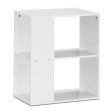 2-Tier Side End Table with Storage Shelves -White Sale