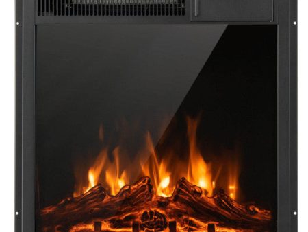 18 22.5 Inch Electric Fireplace Insert with 7-Level Adjustable Flame Brightness-22.5 inches Online Sale