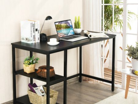 47  55  Computer Desk Office Study Table Workstation Home with Adjustable Shelf Black-M For Cheap