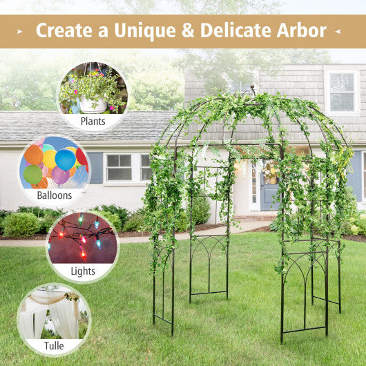 8.4 x 7 Feet Wide Birdcage Shape Garden Arbor For Sale