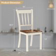 2 Pieces Solid Whitesburg Spindle Back Wood Dining Chairs-White Sale