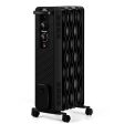 1500 W Oil-Filled Heater Portable Radiator Space Heater with Adjustable Thermostat-Black Supply