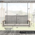 2-Person Patio Wicker Hanging Swing Chair-Off White Sale