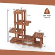 6 Tier Wood Plant Stand with High Low Structure Online