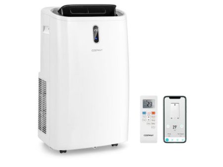 12000 BTU Portable 4-in-1 Air Conditioner with Smart Control-White Hot on Sale