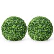 2 Pieces 19 Inch Artificial Topiary Balls Faux Boxwood Ball Plants Online