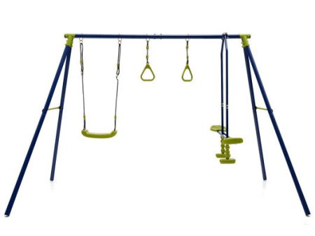 3-in-1 Outdoor Swing Set for Kids Aged 3 to 10 For Discount