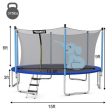 15 Feet Outdoor Bounce Trampoline with Safety Enclosure Net Supply