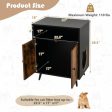 Industrial Cat Litter Box Enclosure with Entry and Open Compartment-Rustic Brown Sale