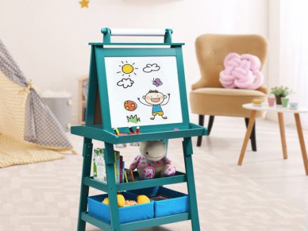 3 in 1 Double-Sided Storage Art Easel-Green Cheap