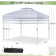 2-Tier 10 x 10 Feet Pop-up Canopy Tent with Wheeled Carry Bag-White For Discount