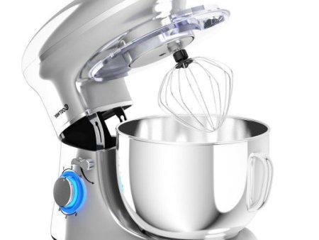 6.3 Quart Tilt-Head Food Stand Mixer 6 Speed 660W-Silver Supply