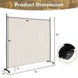 6 Feet Single Panel Rolling Room Divider with Smooth Wheels-White Online Hot Sale