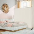 6 Feet Single Panel Rolling Room Divider with Smooth Wheels-White Online Hot Sale