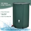 100 Gallon Portable Rain Barrel Water Collector Tank with Spigot Filter Discount