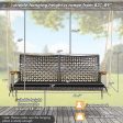 2-Person Rattan Hanging Porch Swing Chair-Black Supply