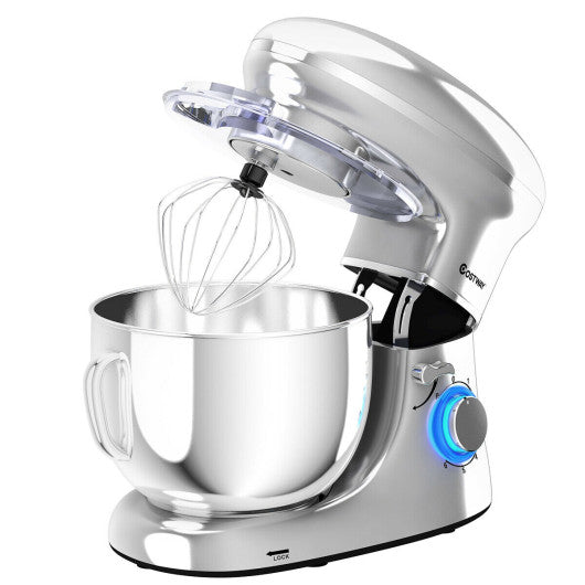 6.3 Quart Tilt-Head Food Stand Mixer 6 Speed 660W-Silver Supply