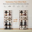 7 Tiers Vertical Shoe Rack for Front Door-Rustic Brown on Sale