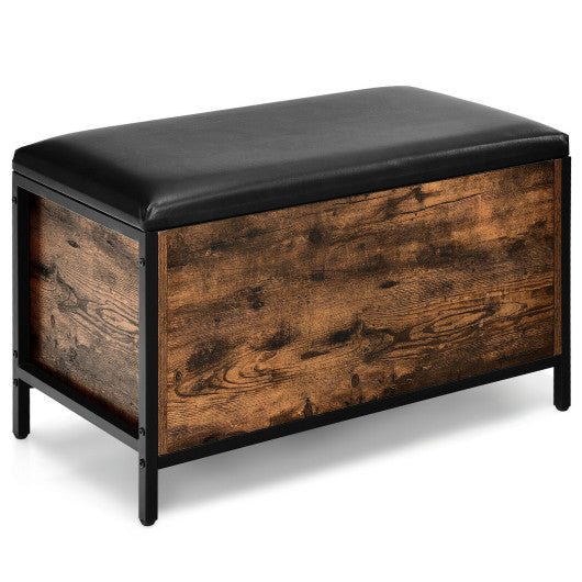 Entryway Flip Top Ottoman Stool with Padded Seat Online Sale