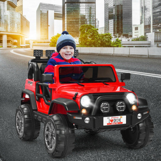 12V 2-Seater Ride on Car Truck with Remote Control and Storage Room-Red Supply