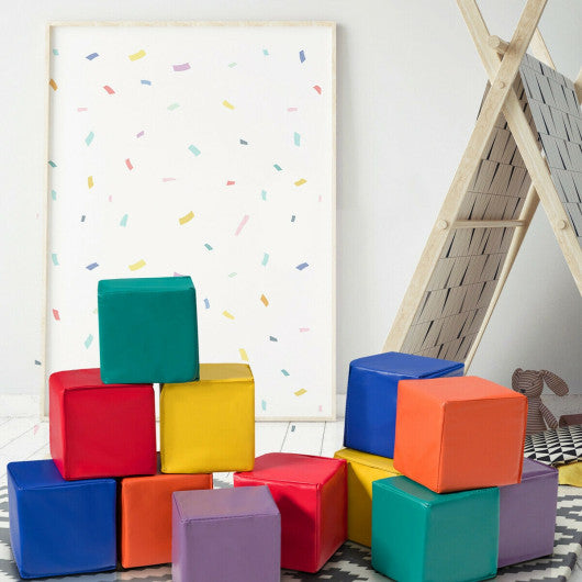 12 Pieces 5.5 Inch Soft Colorful Foam Building Blocks Online Sale