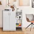 Freestanding Shoe Cabinet with 3-Postition Adjustable Shelves-White Hot on Sale