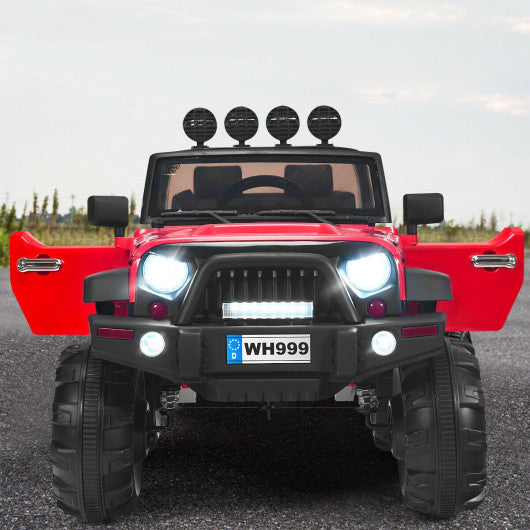 12 V Kids Ride On Truck with Remote Control and Double Magnetic Door-Red on Sale