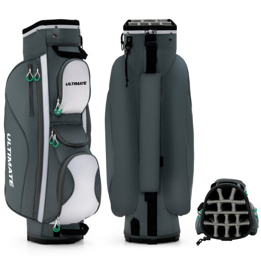 14 Dividers Golf Cart Bag with 7 Zippered Pocket Hot on Sale