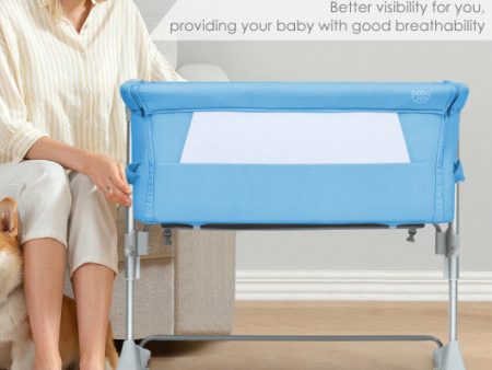 Travel Portable Baby Bed Side Sleeper  Bassinet Crib with Carrying Bag-Blue Online