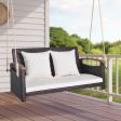 2-Person Patio Rattan Porch Swing Online