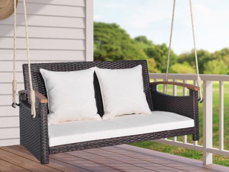 2-Person Patio Rattan Porch Swing Online